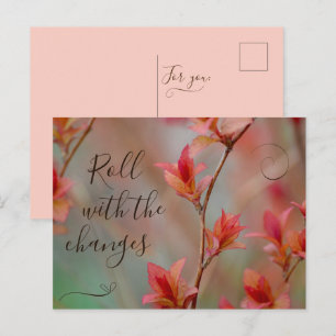 Cartão Postal Colunas de outono mudam e nós também