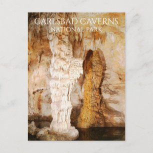 Cartão Postal Colunas Estalactites Estalagmites  Carlsbad Cavern