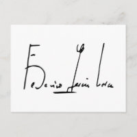 Cartão postal com a assinatura de Federico García