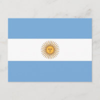 Cartão postal com a bandeira da Argentina