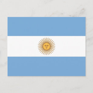 Cartão postal com a bandeira da Argentina