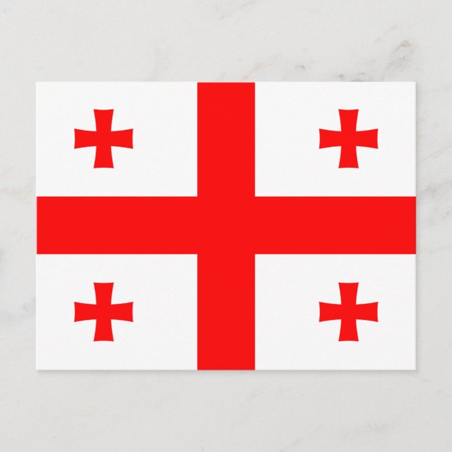 Cartão postal com a bandeira da Geórgia (Frente)