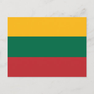 Cartão postal com a bandeira da Lituânia