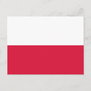 Cartão postal com a bandeira da Polônia