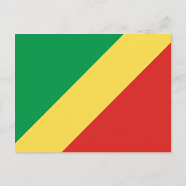 Cartão postal com a bandeira da República do Congo (Frente)