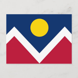 Cartão postal com a bandeira de Denver, Estado do
