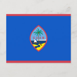 Cartão postal com a bandeira de Guam - EUA