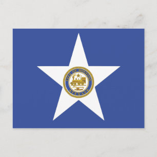 Cartão postal com a bandeira de Houston City, Tex
