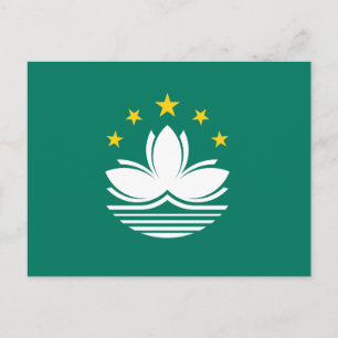 Cartão postal com a bandeira de Macau