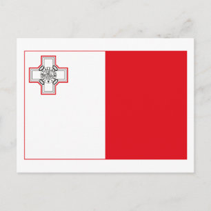 Cartão postal com a bandeira de Malta (leve)