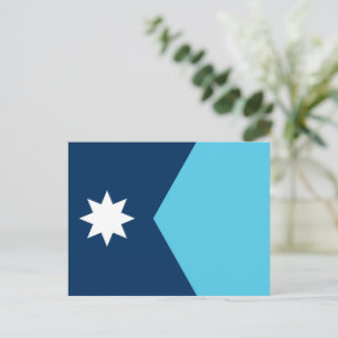 Cartão postal com a bandeira de Minnesota, EUA