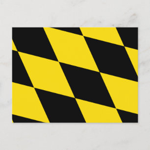 Cartão postal com a bandeira de Munique, Alemanha