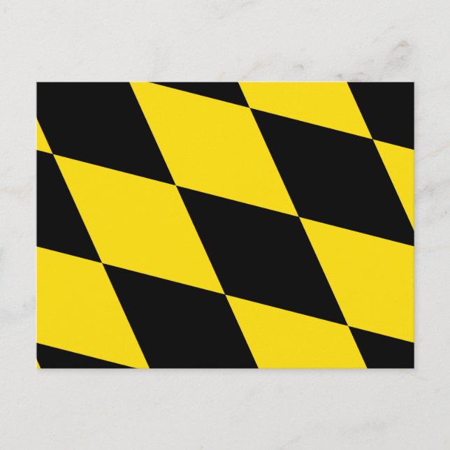 Cartão postal com a bandeira de Munique, Alemanha (Frente)