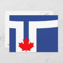Cartão postal com a bandeira de Toronto, Canadá