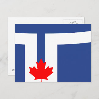 Cartão postal com a bandeira de Toronto, Canadá