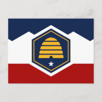 Cartão postal com a bandeira de Utah, EUA