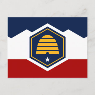 Cartão postal com a bandeira de Utah, EUA