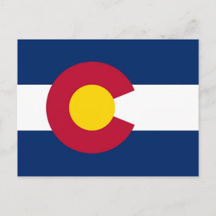 Cartão postal com a bandeira do estado do Colorado