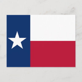 Cartão postal com a bandeira do Estado do Texas -