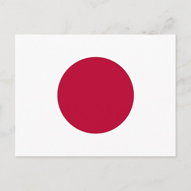 Cartão postal com a bandeira do Japão (Frente)