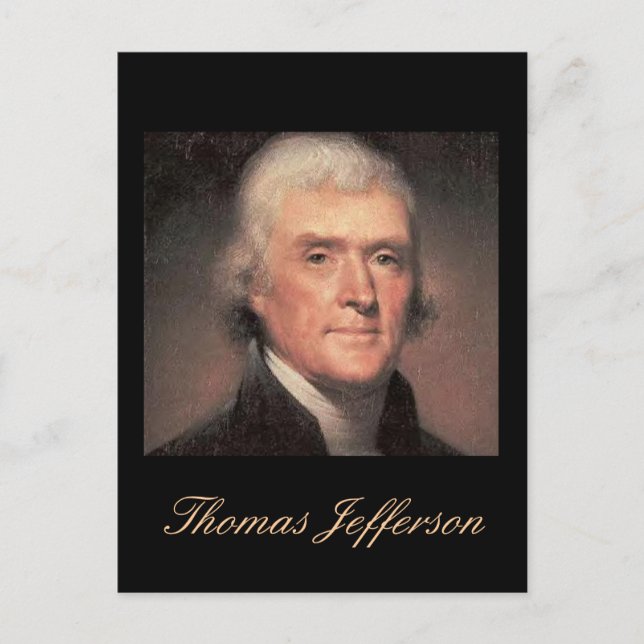 Cartão postal com a citação de Jefferson (Frente)