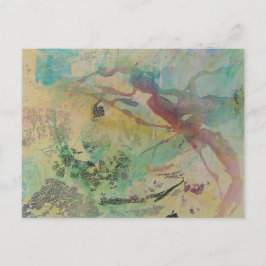 Cartão postal com abstrato de pintura de arte acrí