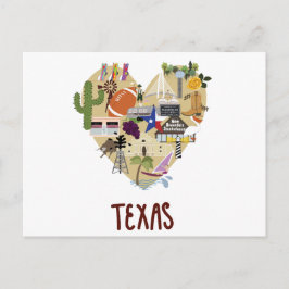 Cartão Postal Com amor do Estado Excelente do Texas
