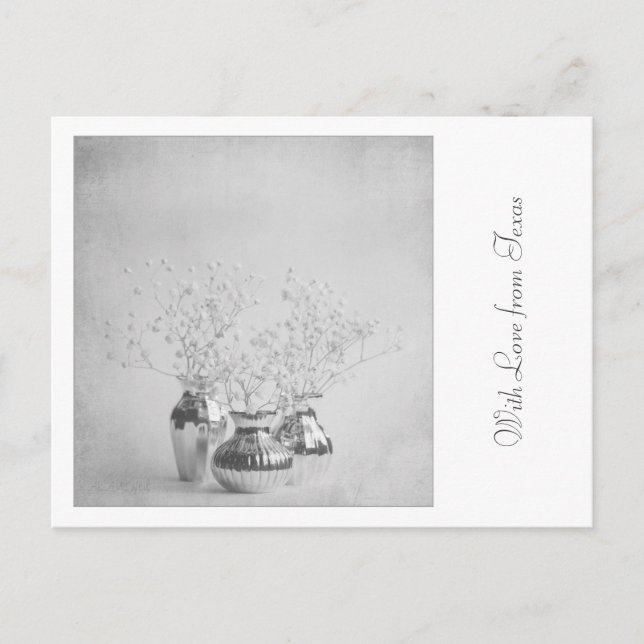 Cartão Postal Com amor do Texas Postcard - Simetria Floral (Frente)