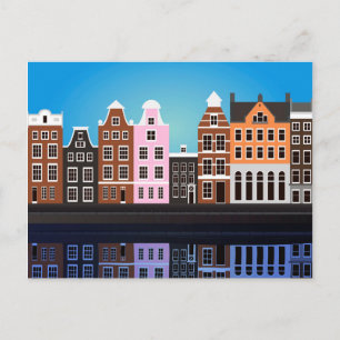 Cartão postal com Amsterdã