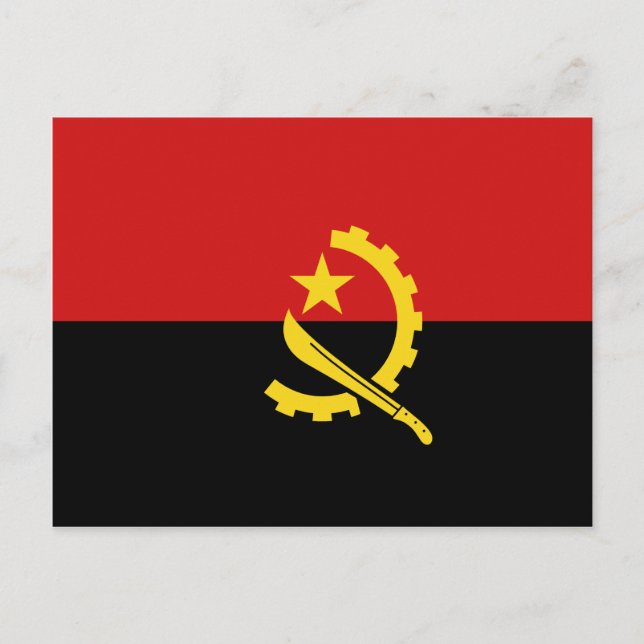 Cartão postal com bandeira Angola (Frente)