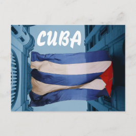 Cartão postal com bandeira cubana