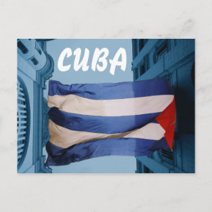Cartão postal com bandeira cubana