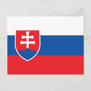 Cartão postal com bandeira da Eslováquia