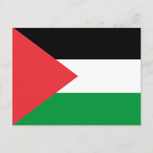 Cartão postal com bandeira da Palestina