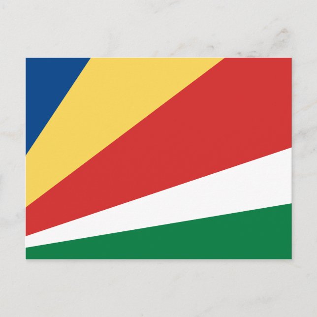 Cartão postal com bandeira das Seychelles (Frente)