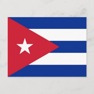 Cartão postal com bandeira de Cuba
