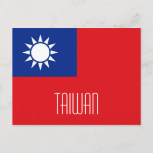 Cartão postal com bandeira de Taiwan