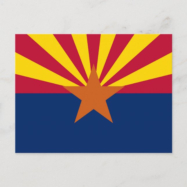 Cartão postal com bandeira do Estado da Arizona -  (Frente)