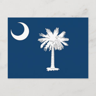 Cartão postal com Bandeira do Estado da Carolina 