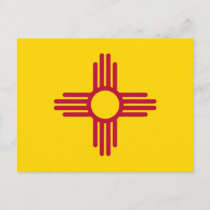 Cartão postal com bandeira do Estado do Novo Méx