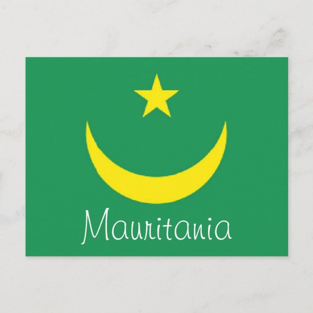Cartão postal com bandeira mauritana (Frente)