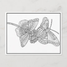 Cartão postal com borboletas Design - Cartão de co