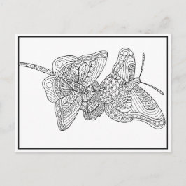 Cartão postal com borboletas Design - Cartão de co