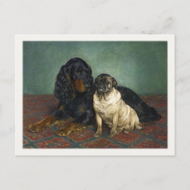 Cartão Postal Com Cães Pintos (Frente)