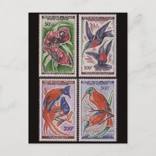 Cartão postal com carimbo clássico gravado