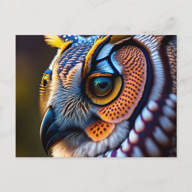 Cartão postal com coruja (Frente)