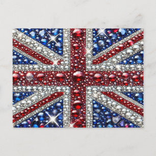 Cartão postal com desenho das cores britânicas