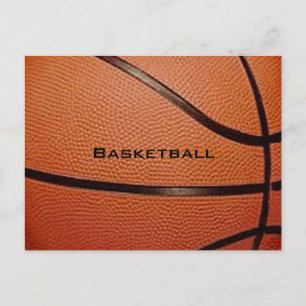 Cartão postal com design de basquete e calendário 