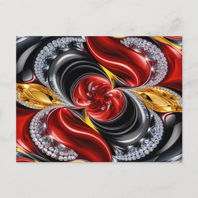 Cartão postal com design de cores da Alemanha (Frente)