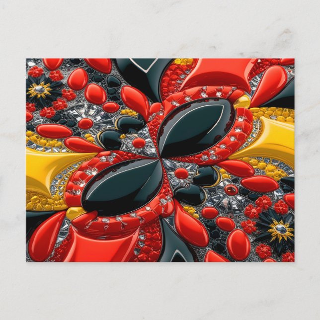 Cartão postal com design de cores da Alemanha (Frente)